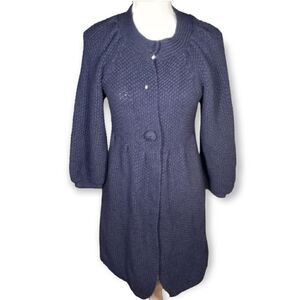 JAMISON MERINO JACKET BLUE SWEATER SZ.M GUC